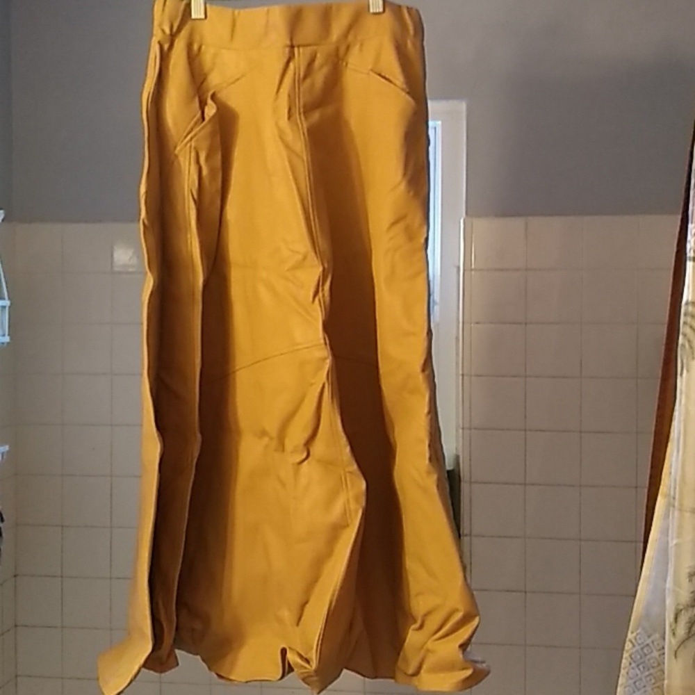 Long pleather skirt